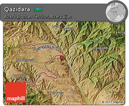 Satellite 3D Map of Qazıdǝrǝ