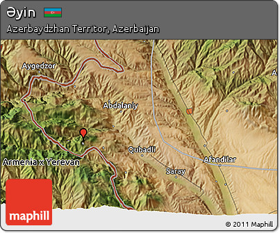 Satellite 3D Map of Əyin