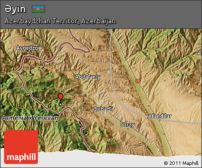Satellite 3D Map of Əyin
