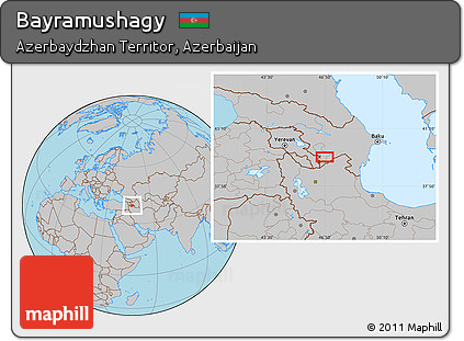Gray Location Map of Bayramushagy