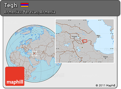Gray Location Map of Tegh