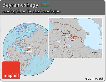 Gray Location Map of Bayramushagy