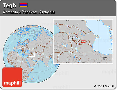 Gray Location Map of Tegh