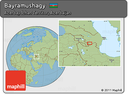 Savanna Style Location Map of Bayramushagy