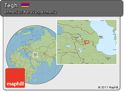 Savanna Style Location Map of Tegh