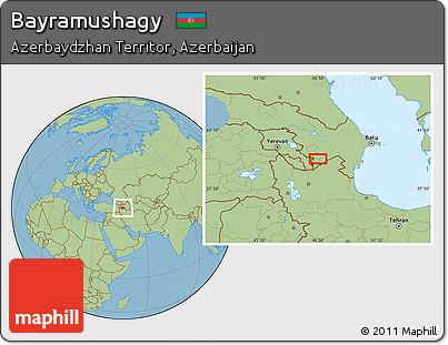 Savanna Style Location Map of Bayramushagy