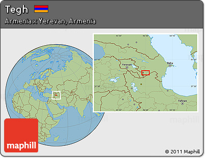 Savanna Style Location Map of Tegh