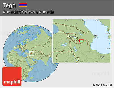 Savanna Style Location Map of Tegh