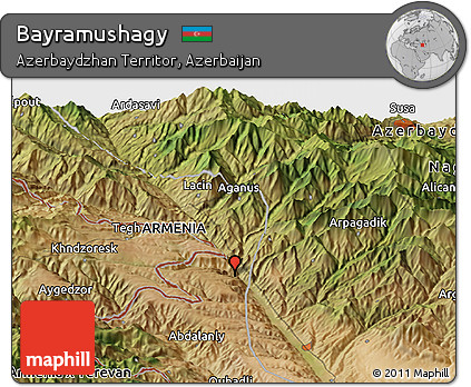 Satellite Panoramic Map of Bayramushagy