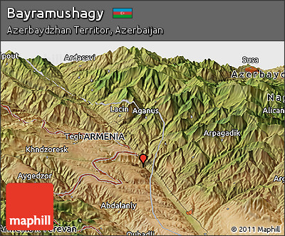 Satellite Panoramic Map of Bayramushagy