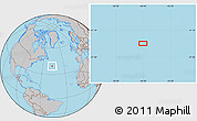 Gray Location Map of the area around 39° 30' 19" N, 46° 40' 29" W