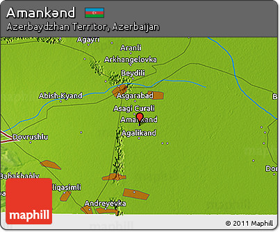 Physical 3D Map of Amankǝnd