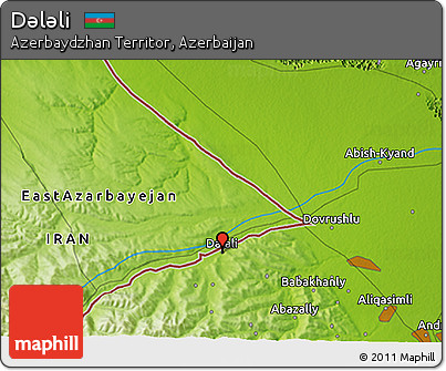 Physical 3D Map of Dǝlǝli