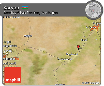 Satellite 3D Map of Sarvan