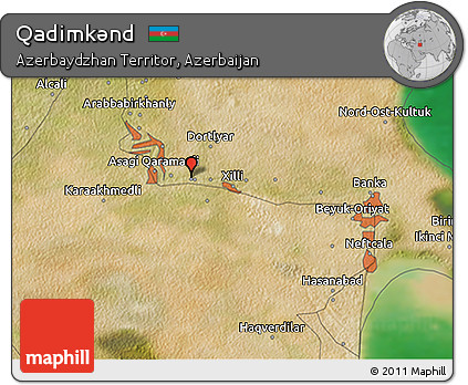Satellite 3D Map of Qadimkǝnd