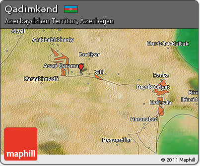Satellite 3D Map of Qadimkǝnd