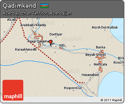 Shaded Relief 3D Map of Qadimkǝnd