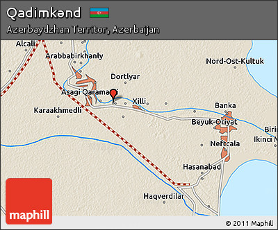 Shaded Relief 3D Map of Qadimkǝnd