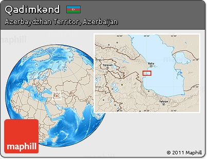 Shaded Relief Location Map of Qadimkǝnd
