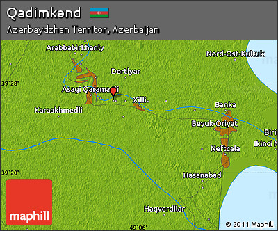Physical Map of Qadimkǝnd