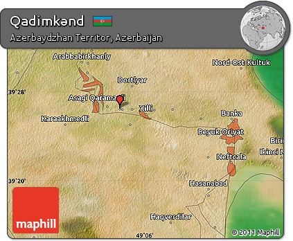 Satellite Map of Qadimkǝnd