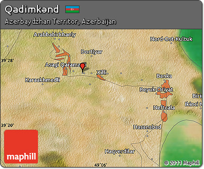 Satellite Map of Qadimkǝnd