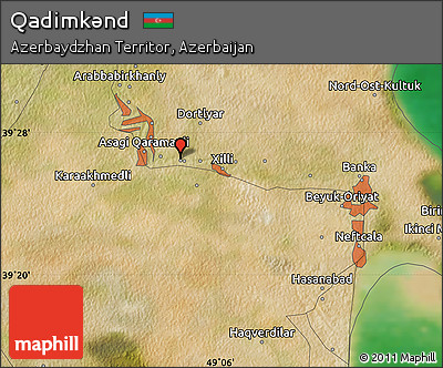 Satellite Map of Qadimkǝnd