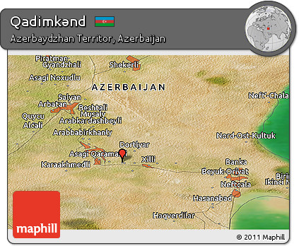 Satellite Panoramic Map of Qadimkǝnd