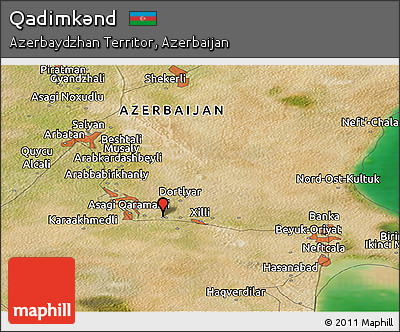 Satellite Panoramic Map of Qadimkǝnd