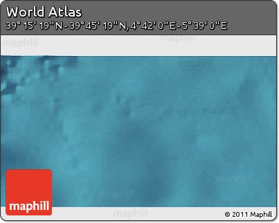 Satellite 3D Map of the Area around 39° 30' 19" N, 5° 10' 30" E