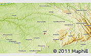 Physical 3D Map of the area around 39° 30' 19" N, 5° 52' 30" W