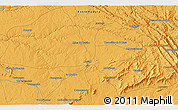 Political 3D Map of the area around 39° 30' 19" N, 5° 52' 30" W