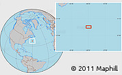 Gray Location Map of the area around 39° 30' 19" N, 60° 16' 29" W