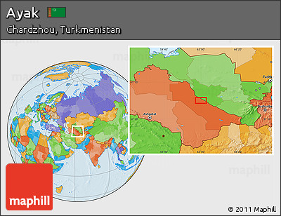 Political Location Map of Ayak