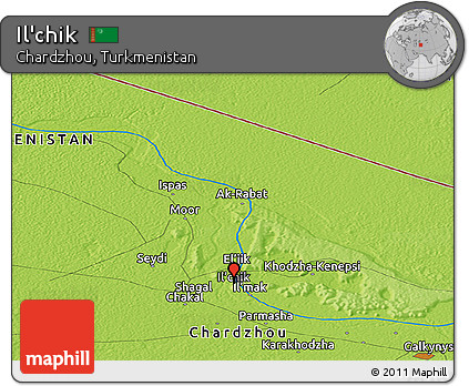 Physical Panoramic Map of Il'chik