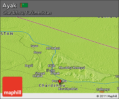 Physical Panoramic Map of Ayak
