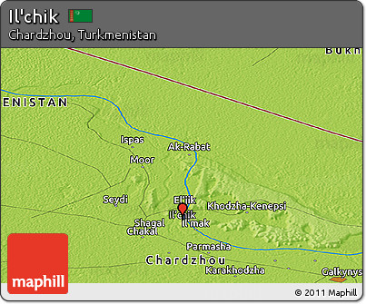 Physical Panoramic Map of Il'chik