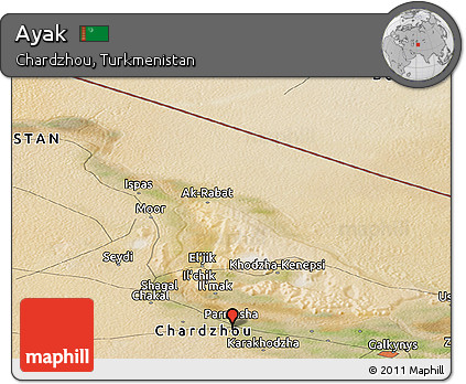 Satellite Panoramic Map of Ayak