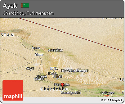 Satellite Panoramic Map of Ayak