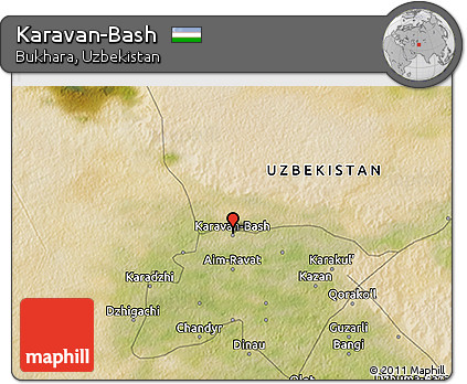 Satellite 3D Map of Karavan-Bash