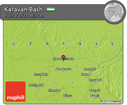 Physical Map of Karavan-Bash