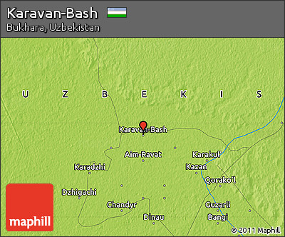 Physical Map of Karavan-Bash