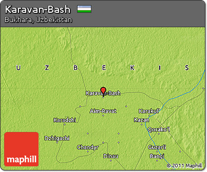 Physical Map of Karavan-Bash