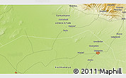 Physical 3D Map of the area around 39° 30' 19" N, 65° 31' 30" E