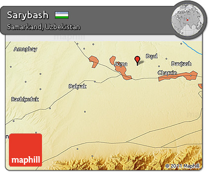 Physical 3D Map of Sarybash
