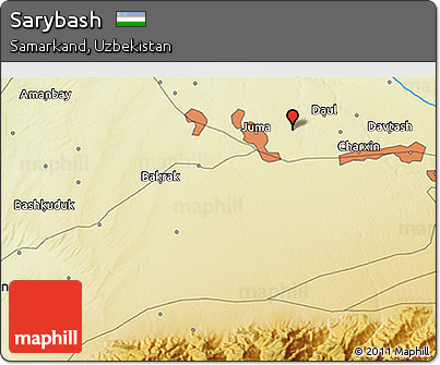 Physical 3D Map of Sarybash