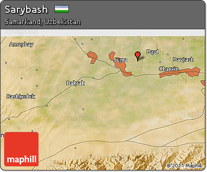Satellite 3D Map of Sarybash