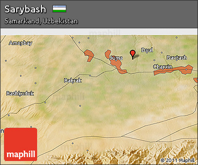 Satellite 3D Map of Sarybash