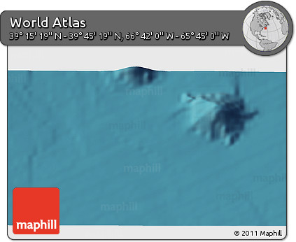 Satellite 3D Map of the Area around 39° 30' 19" N, 66° 13' 29" W