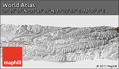 Physical Panoramic Map of the Area around 39° 30' 19" N, 74° 1' 30" E
